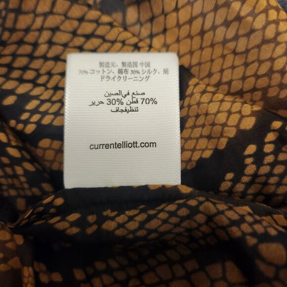 Current Elliott Snakeskin Print Cotton Silk Pullover Bermuda Tank Top Size Small - Picture 6 of 6